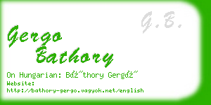 gergo bathory business card